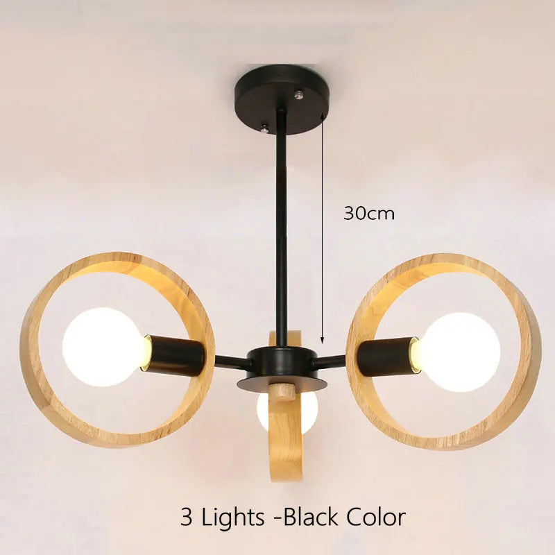 Suspension luminaire en bois nordique