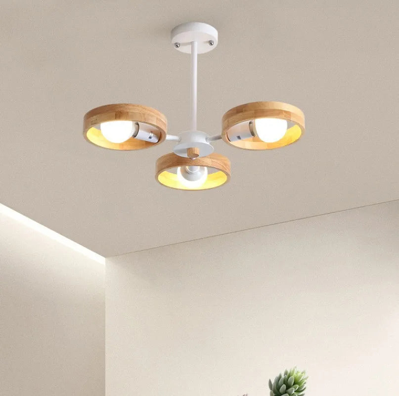 Suspension luminaire en bois nordique