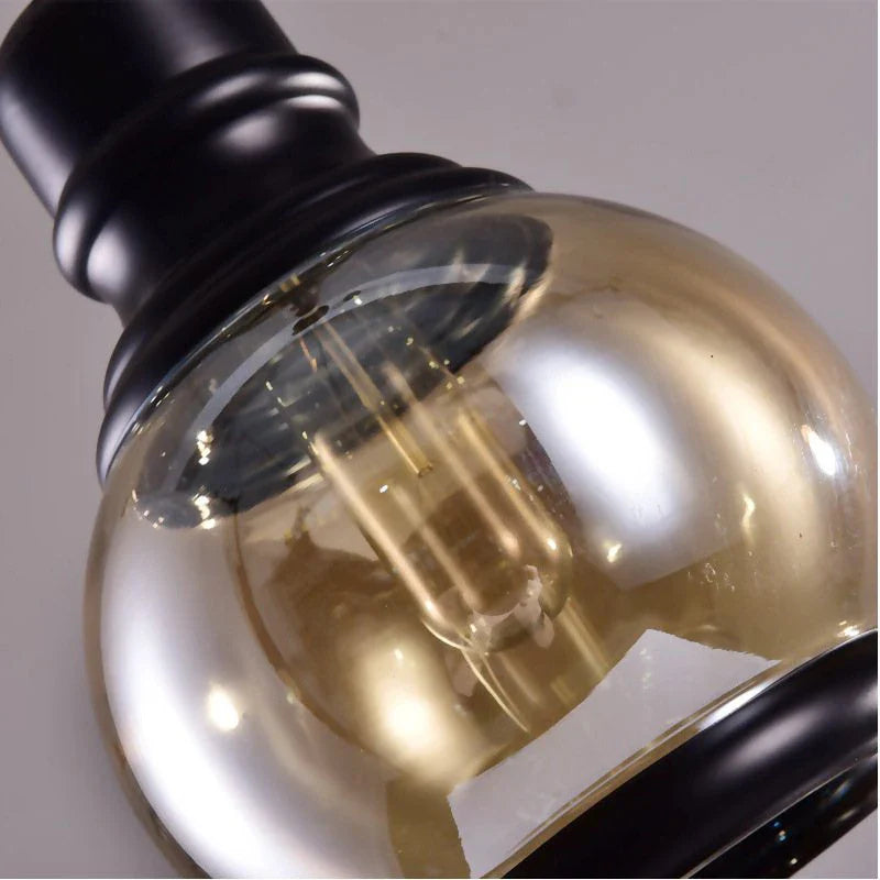 Suspension vintage en verre style industriel pour bouteille de vin