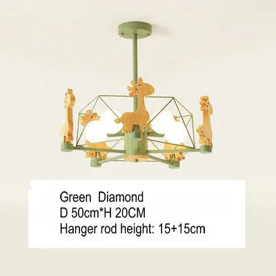 Suspension LED Étoile Bois Diamond