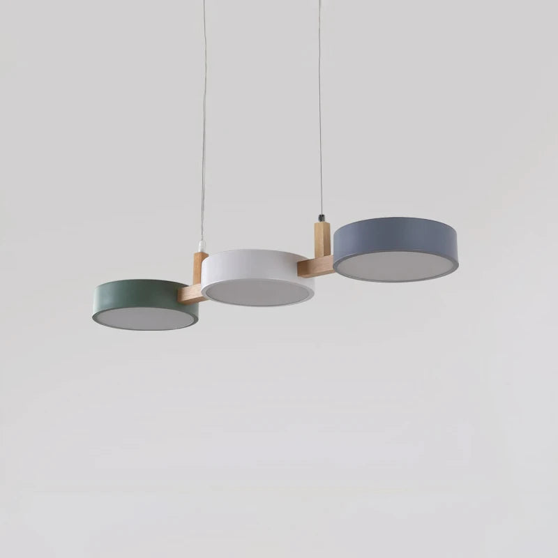Lustre Nordique LED Moderne en Bois et Métal | Élégance Scandinave