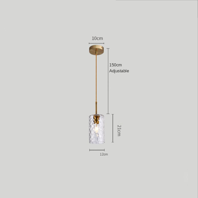 Suspension Raven en verre cylindrique