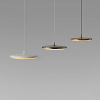 Suspension LED Sysley avec abat-jour plat et arrondi