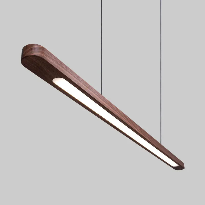 Suspension LED en bois "Nordic Glow" au design moderne et ovale