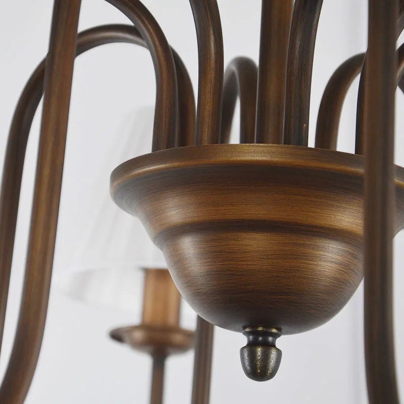 Lustre de style européen et américain en fer forgé pour salon ou salle à manger