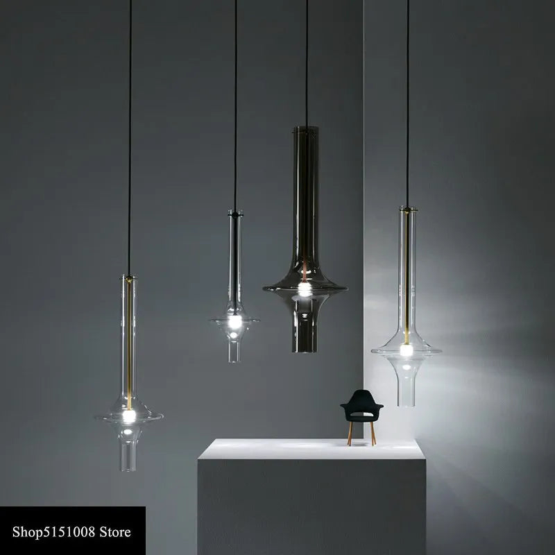 Suspensions contemporaines en verre de luxe nordique