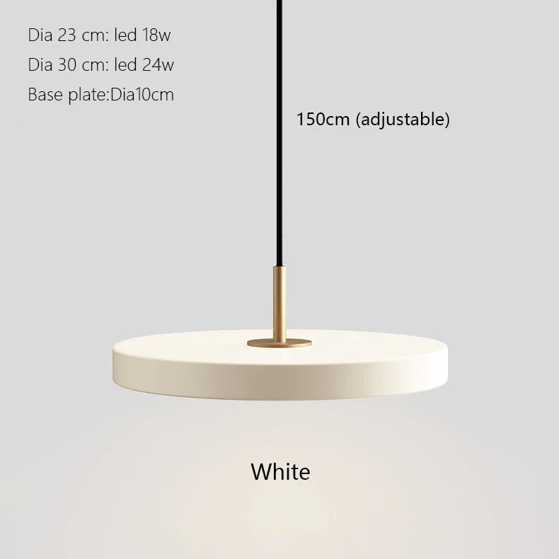Suspension Led Nordique pour Îlot de Cuisine en Métal - Modèle Moderne Noir, Blanc et Bleu