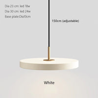 Suspension Led Nordique pour Îlot de Cuisine en Métal - Modèle Moderne Noir, Blanc et Bleu