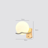 Applique murale design nordique bois-verre LED