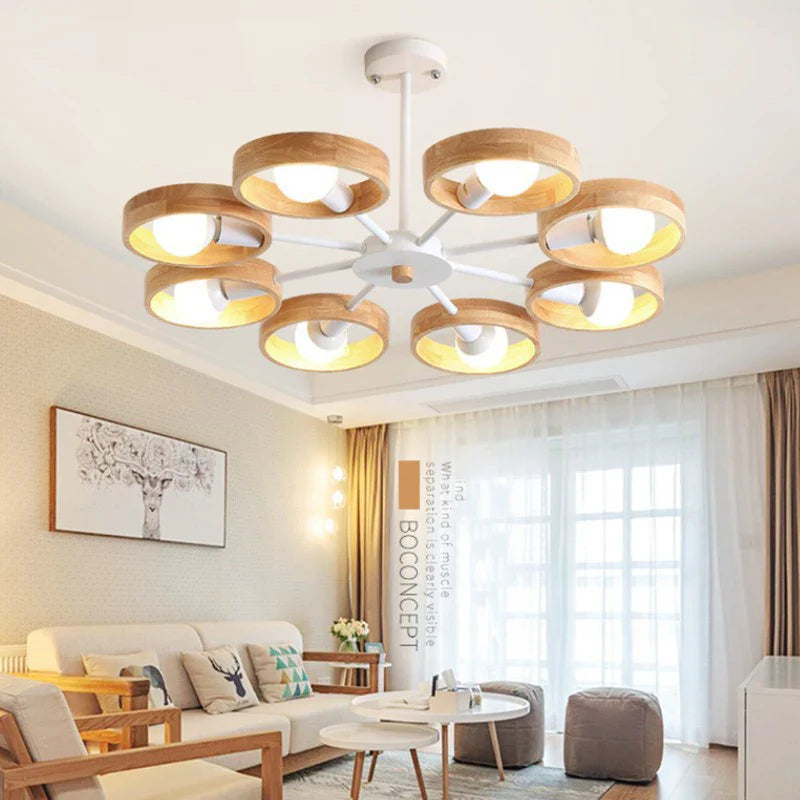 Suspension luminaire en bois nordique