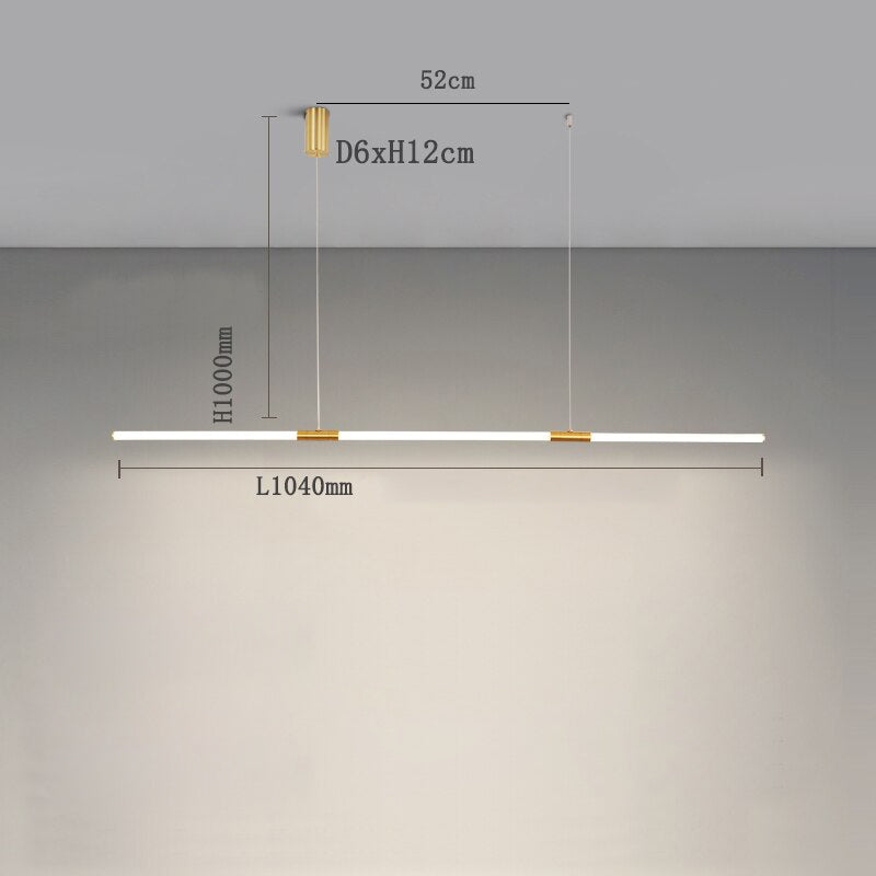 Lustre LED doré Nevy, style minimaliste.