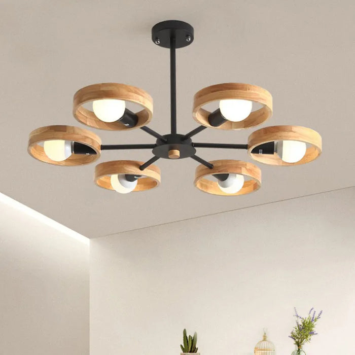 Suspension luminaire en bois nordique