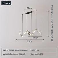Lustre nordique en suspension LED pour une décoration intérieure élégante