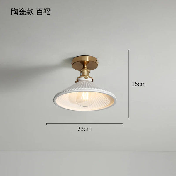 Plafonnier Nordique Cuivre LED - Luminaires avec Interrupteur pour Chambre, Salon et Escalier.