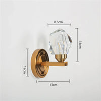 Applique Murale LED Nordique Diamant en Cristal