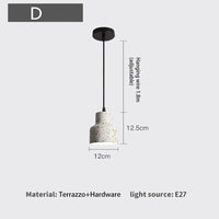 Suspension Luminaire Ciment Blanc Nordique pour Bar Salon et Cuisine