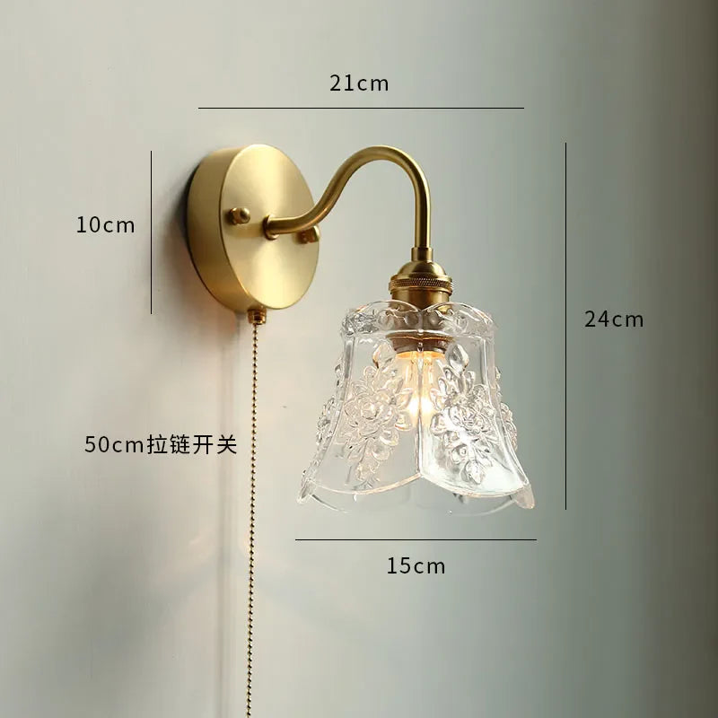 Applique Murale LED Moderne avec Chaîne et Interrupteur