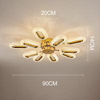Plafonnier LED en cristal ovale Marvona - Style Moderne