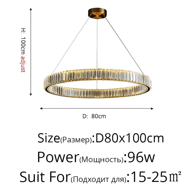 Plafonnier LED doré de luxe