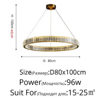 Plafonnier LED doré de luxe