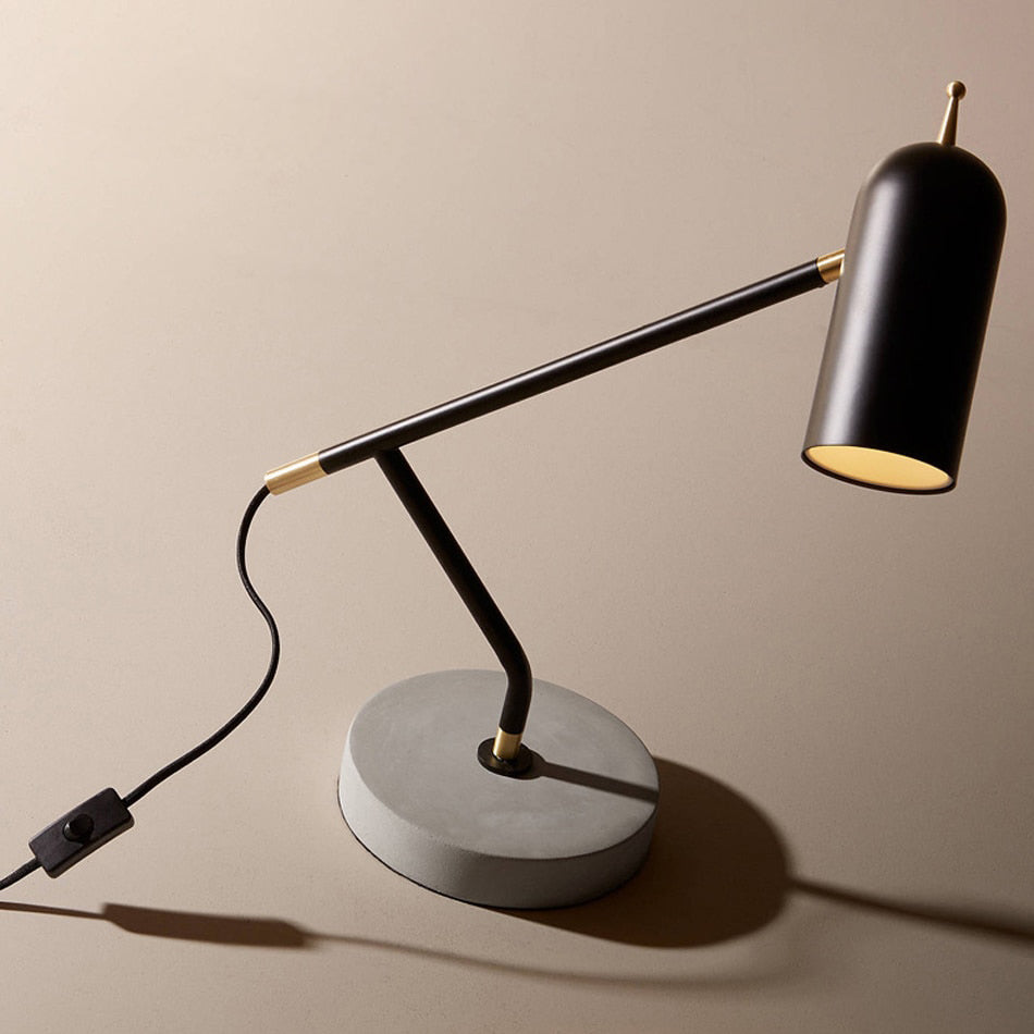 Lampe de bureau LED Tekna - Style industriel en noir