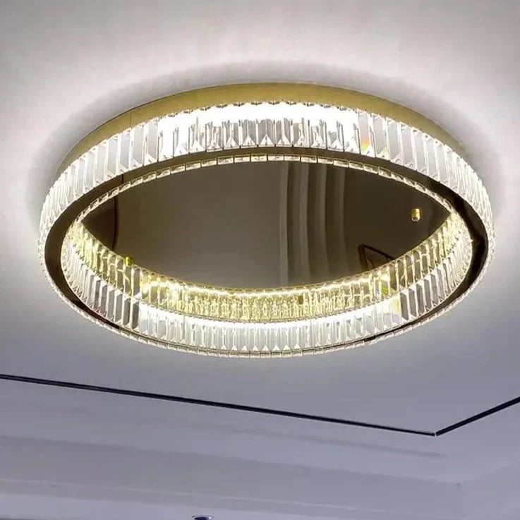Plafonnier LED doré de luxe