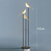 Design Lampe de Table LED Postmoderne en Placage Or Oiseau