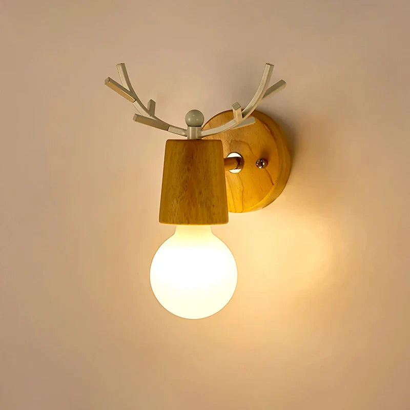 Applique murale LED en bois de style industriel pour hôtel de luxe
