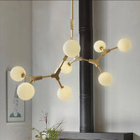Suspension Verre Laiteux Nordique Chic