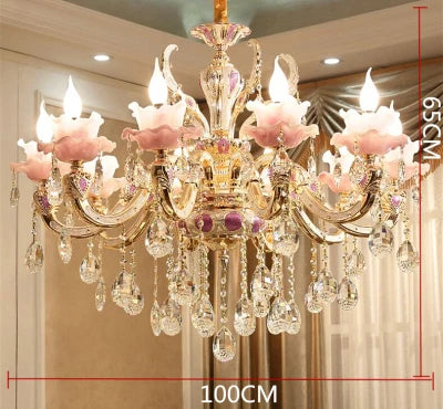Lustre en cristal en alliage de zinc - Collection Élégance Européenne