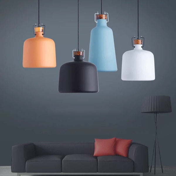 Suspension Abner: Style industriel coloré