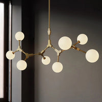 Suspension Verre Laiteux Nordique Chic