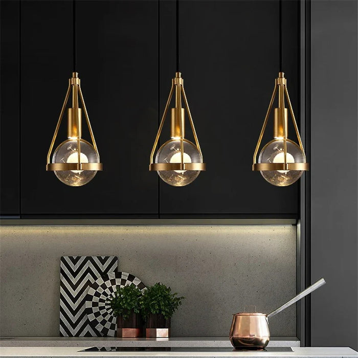 Suspension Cristal Cuivre de Luxe