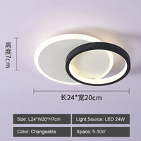 Lustre LED design pour allées - Noir & Blanc