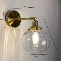Applique murale LED rotative en verre et laiton pour miroir