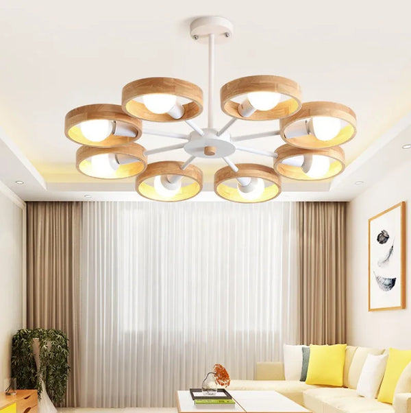 Suspension luminaire en bois nordique