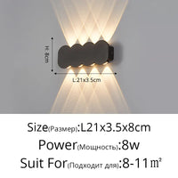 Applique murale LED Moderne et Imperméable pour Extérieur Minimaliste