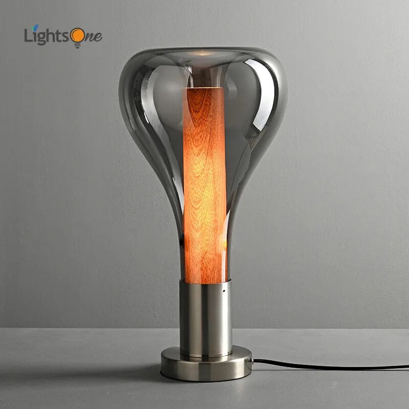 Lampe de table en verre nordique minimaliste