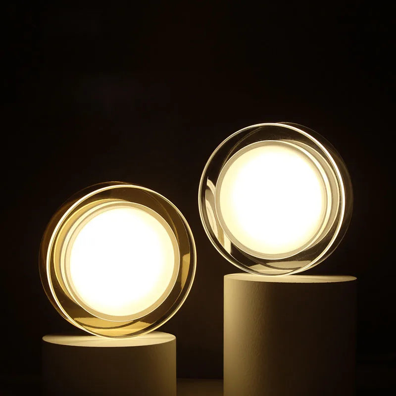 Spot lumineux LED encastrable en cristal pour plafond scintillant