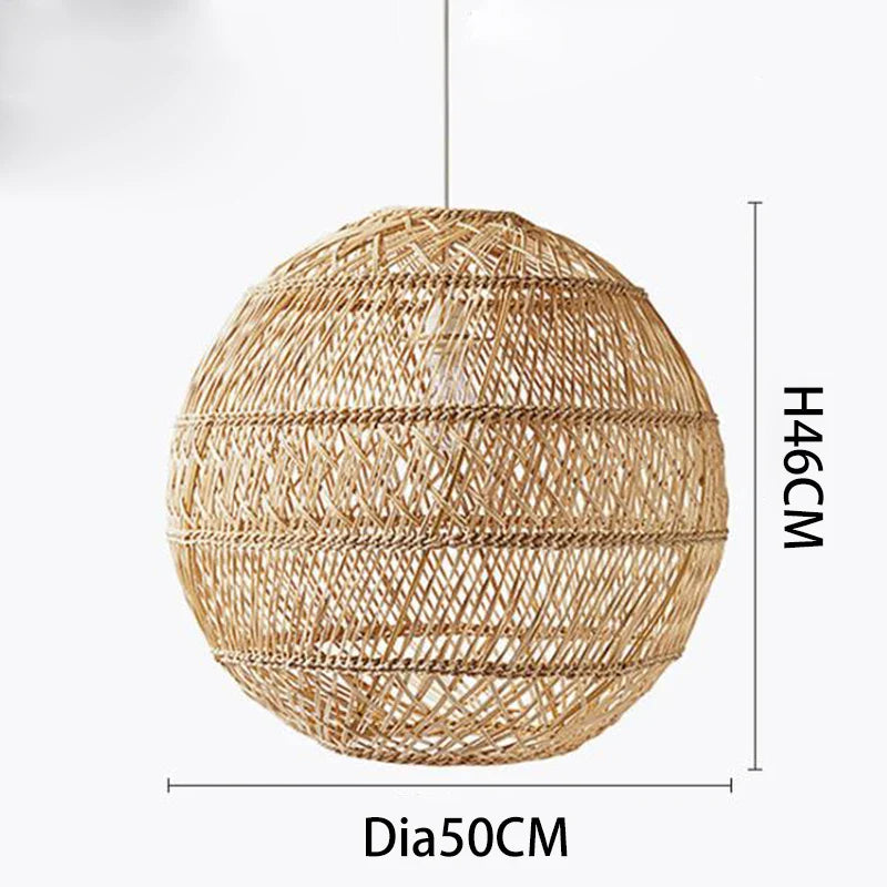 Suspension Vintage en Rotin