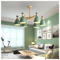 Lustre en bois massif moderne pour plafond d'hôtel