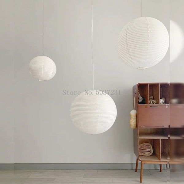 Lustre Nordique Danois en Papier de Coton Lampe Suspendue Japonaise