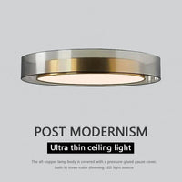 Plafonnier LED rond design et élégant avec lanternes Jianmei hall en tissu de cuivre