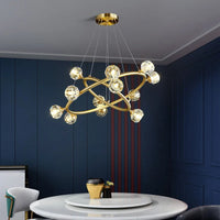Lustre LED en cristal nordique minimaliste pour clubs d'hôtel