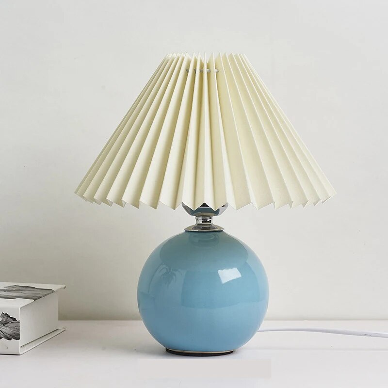 Lampe de table plissée coréenne - Élégance abordable