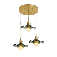 Suspension Nordique LED en Verre Fleurs