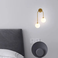 Applique murale LED en verre dépoli