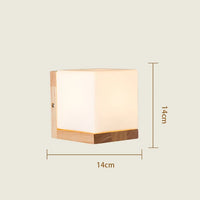 Applique murale design nordique bois-verre LED