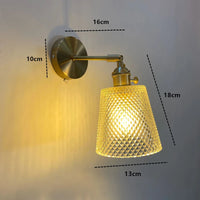 Applique murale LED rotative en verre et laiton pour miroir