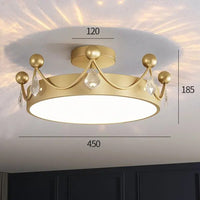 Plafonnier nordique minimaliste : Couronne en cristal